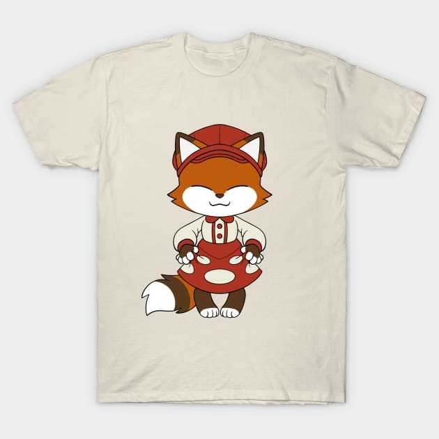 Mushroom Fashion Fox T-Shirt by Firestorm Fox